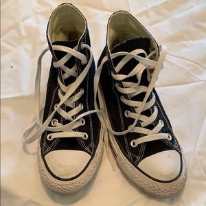 Black high top converse